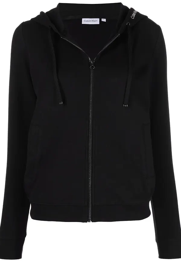 Calvin Klein hoodie i fleece - Svart