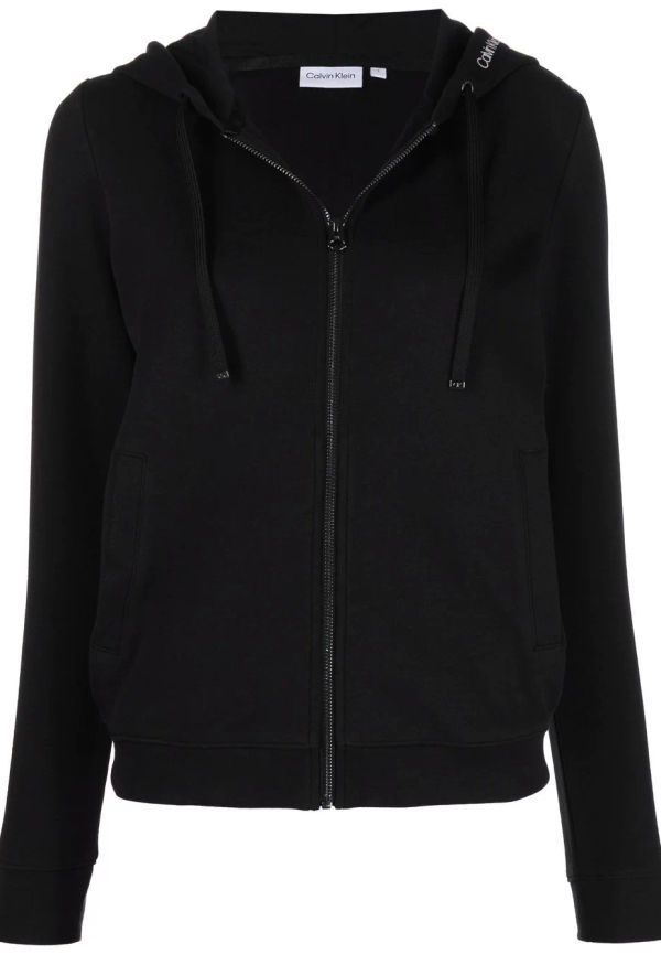 Calvin Klein hoodie i fleece - Svart