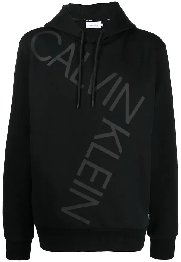 Calvin Klein hoodie med dragsko - Svart