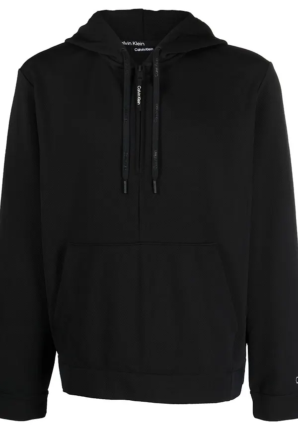 Calvin Klein hoodie med logotyp - Svart