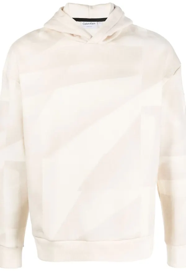 Calvin Klein hoodie med tryck - Neutral