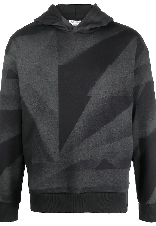 Calvin Klein hoodie med tryck - Svart