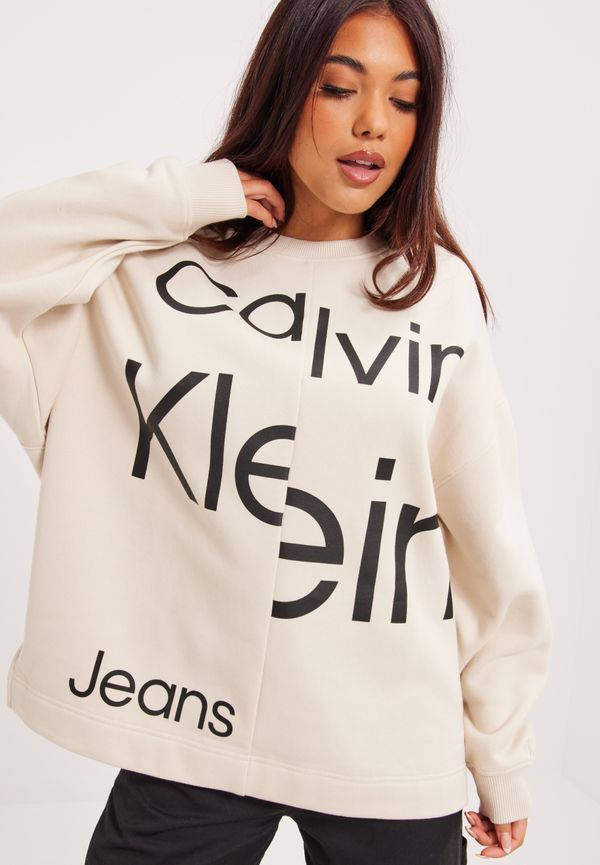 Calvin Klein Jeans - Sweatshirts - Bold Disrupted Logo Sweatshirt - Tröjor - sweatshirts