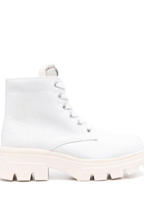 Calvin Klein Jeans ankelboots med snörning - Vit
