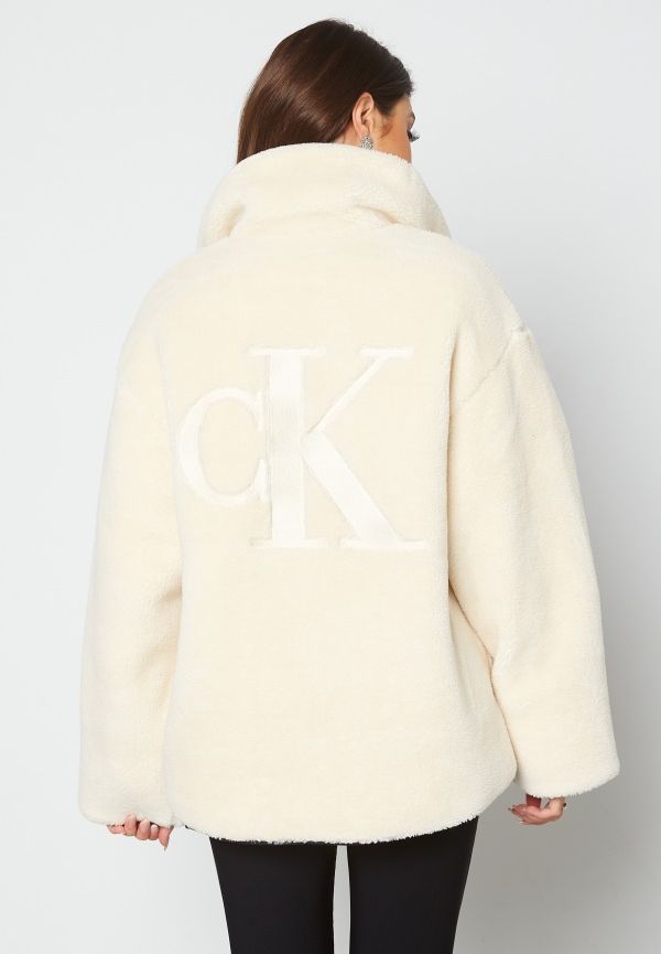 Calvin Klein Jeans Back Embroidery Sherpa Jacket ACJ Muslin Beige XL