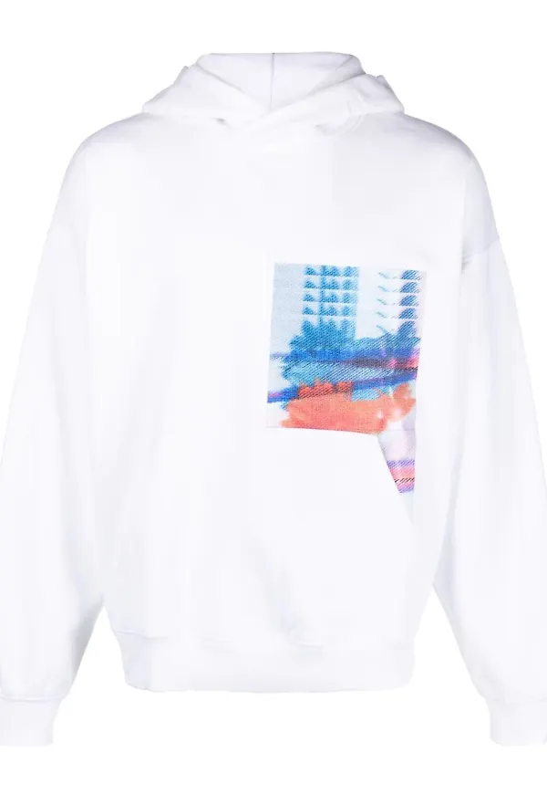 Calvin Klein Jeans blommig hoodie - Vit