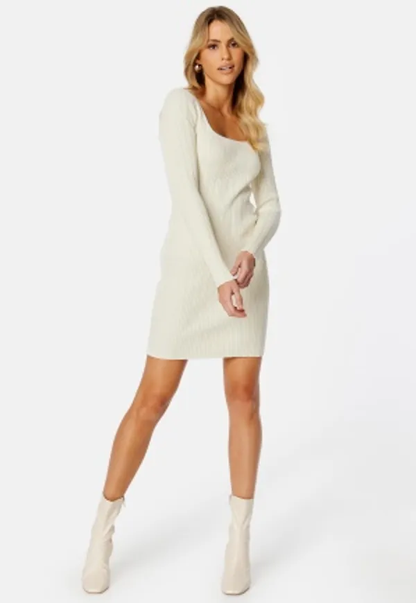 Calvin Klein Jeans Bustier Sweater Dress YBI Ivory XS
