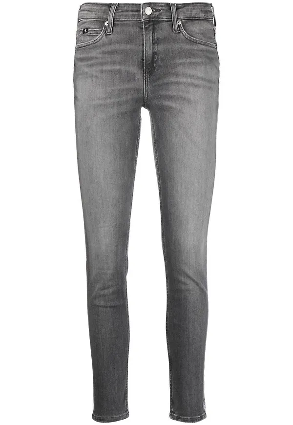 Calvin Klein Jeans croppade skinny-jeans - Grå