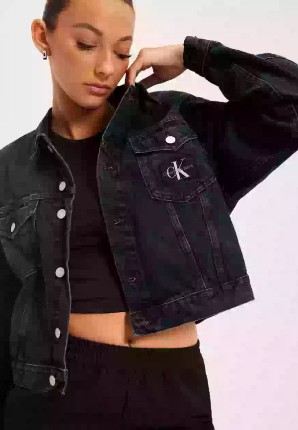 Calvin Klein Jeans Cropped Dad Denim Jacket Höstjackor & Vårjackor Denim