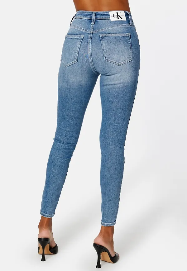 Calvin Klein Jeans High Rise Super Skinny Ankle 1AA Denim Light 26