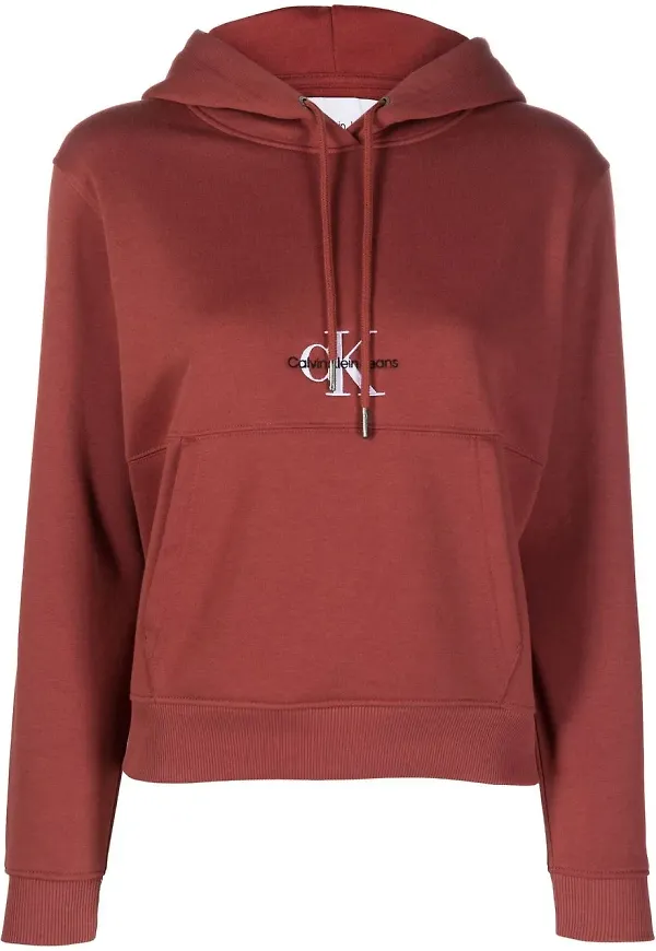 Calvin Klein Jeans hoodie med dragsko - Brun