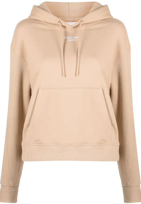 Calvin Klein Jeans hoodie med logotyp - Neutral