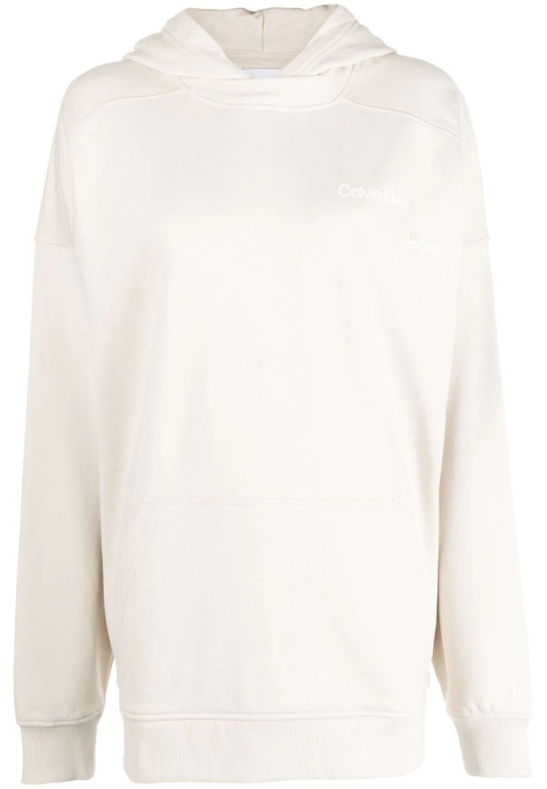 Calvin Klein Jeans hoodie med logotyp - Neutral