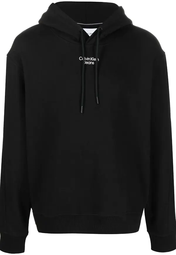 Calvin Klein Jeans hoodie med logotyp - Svart