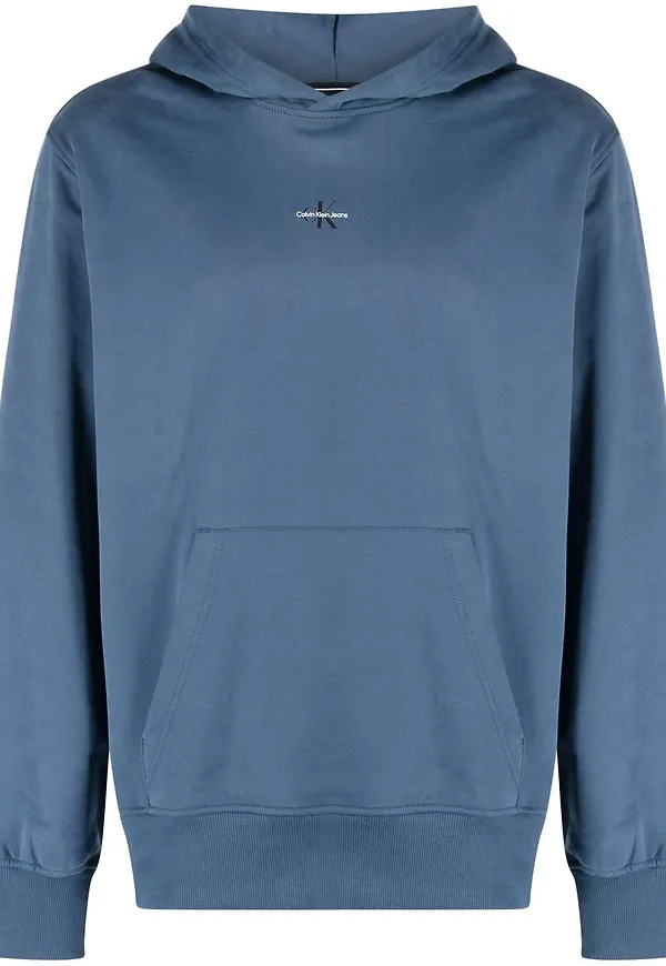 Calvin Klein Jeans hoodie med monogram - Blå