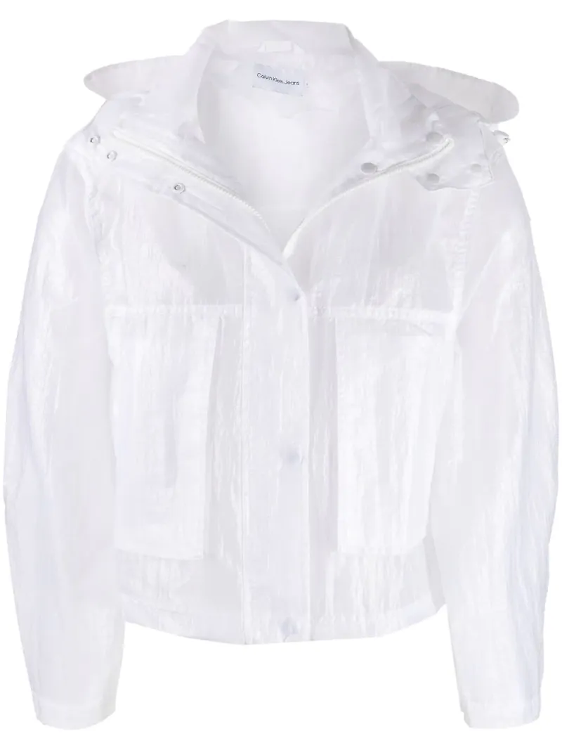 Calvin Klein Jeans jacka med huva - Vit