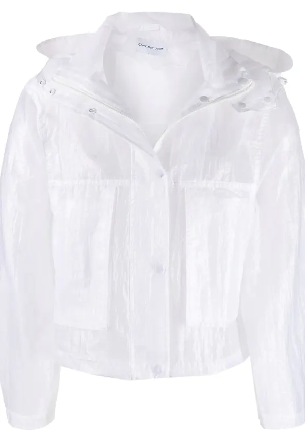 Calvin Klein Jeans jacka med huva - Vit