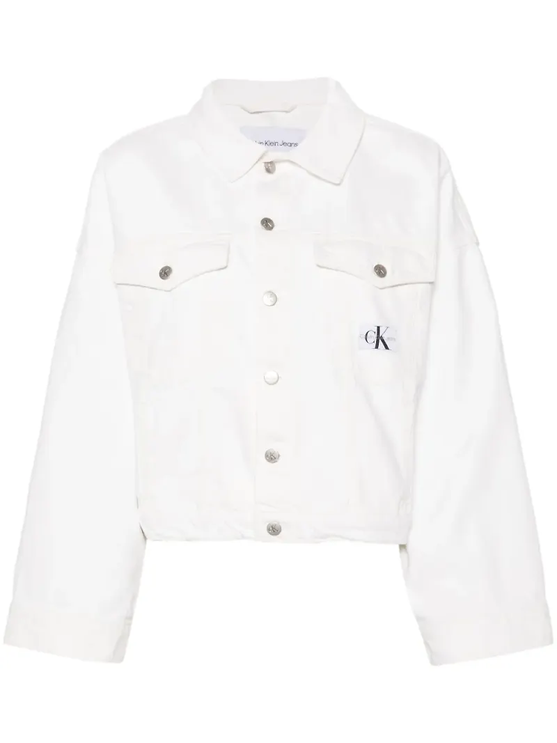 Calvin Klein Jeans jeansjacka med knäppning - Vit