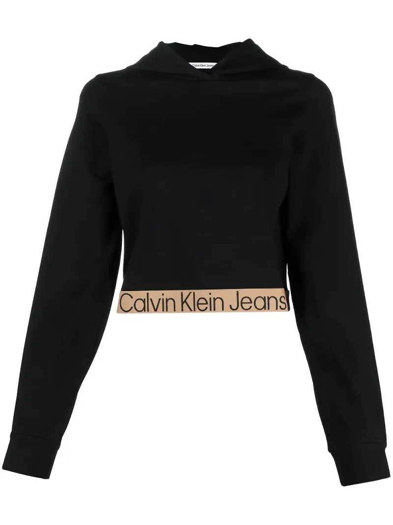Calvin Klein Jeans Milano hoodie med logotypband - Svart