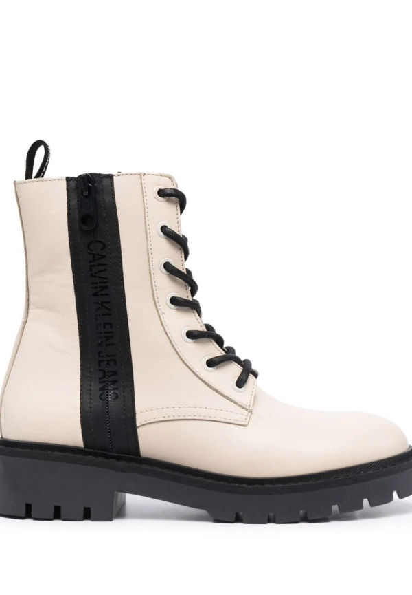 Calvin Klein Jeans militärkängor med snörning - Neutral