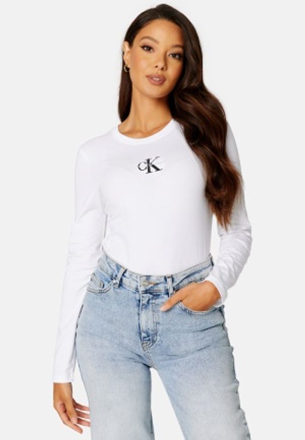 Calvin Klein Jeans Monogram Logo Long Sleeves YAF Bright White XS