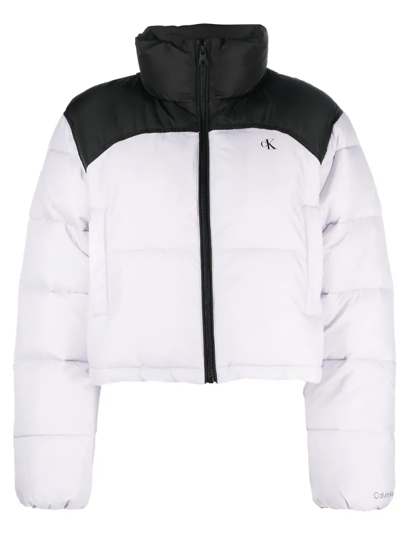 Calvin Klein Jeans puffjacka med hög krage - Lila