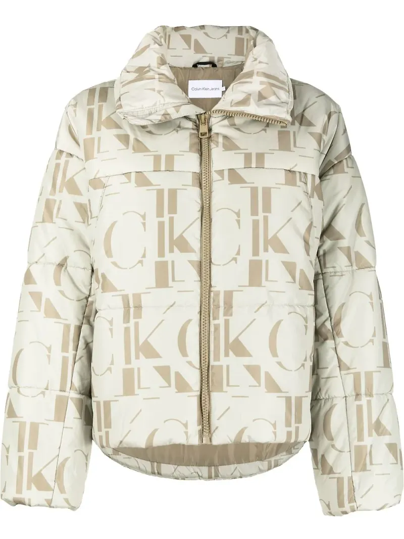 Calvin Klein Jeans puffjacka med logotyp - Grön
