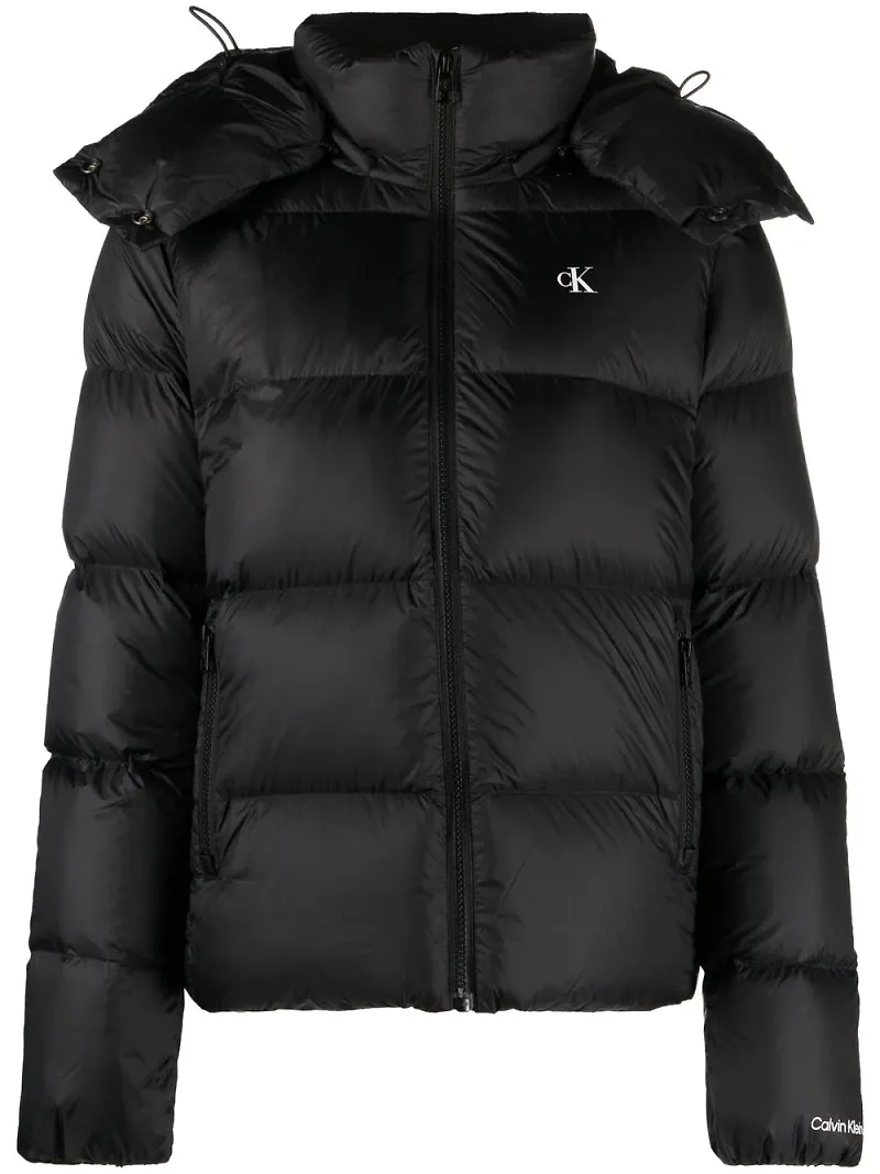 Calvin Klein Jeans puffjacka med logotyp - Svart
