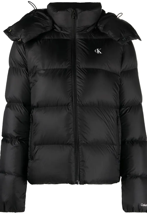 Calvin Klein Jeans puffjacka med logotyp - Svart
