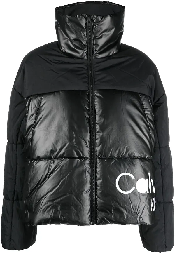 Calvin Klein Jeans puffjacka med logotyp - Svart