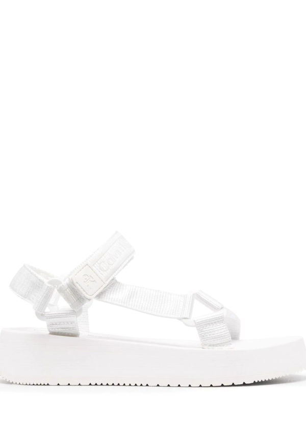 Calvin Klein Jeans sandaler med logotyprem - Vit