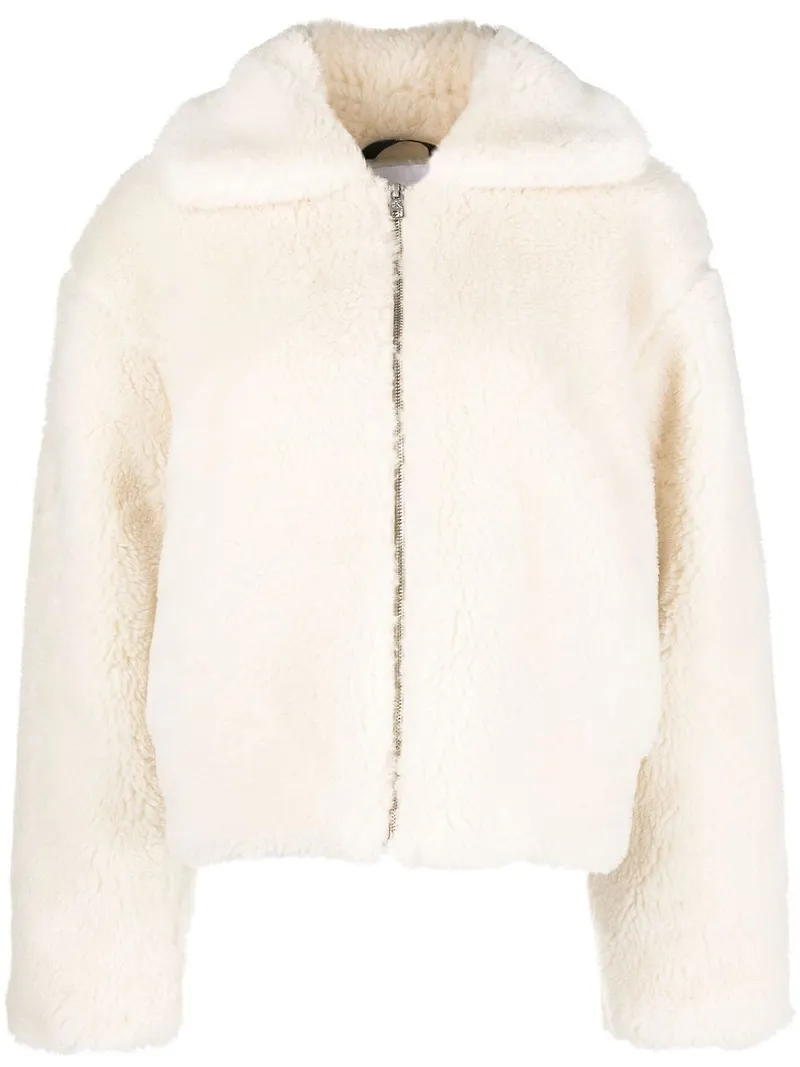 Calvin Klein Jeans sherpa-jacka med logotyp - Neutral