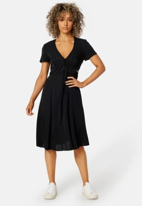 Calvin Klein Jeans Short Sleeve Seaming Day Dress BEH Ck Black S