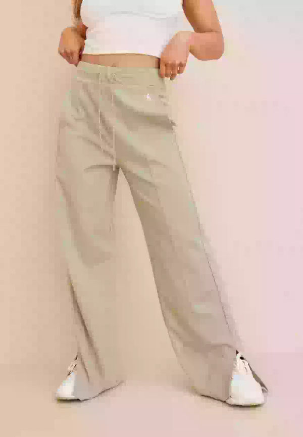 Calvin Klein Jeans Side Rib Straight Milano Pants Byxor med slits Khaki
