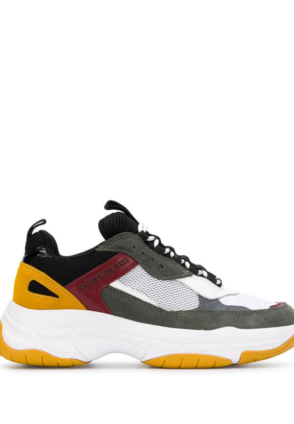 Calvin Klein Jeans sneakers i oversize-modell med färgblock - Grön