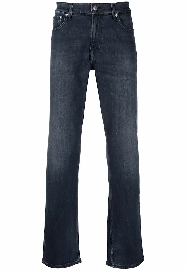 Calvin Klein Jeans straight-jeans med hög midja - Blå
