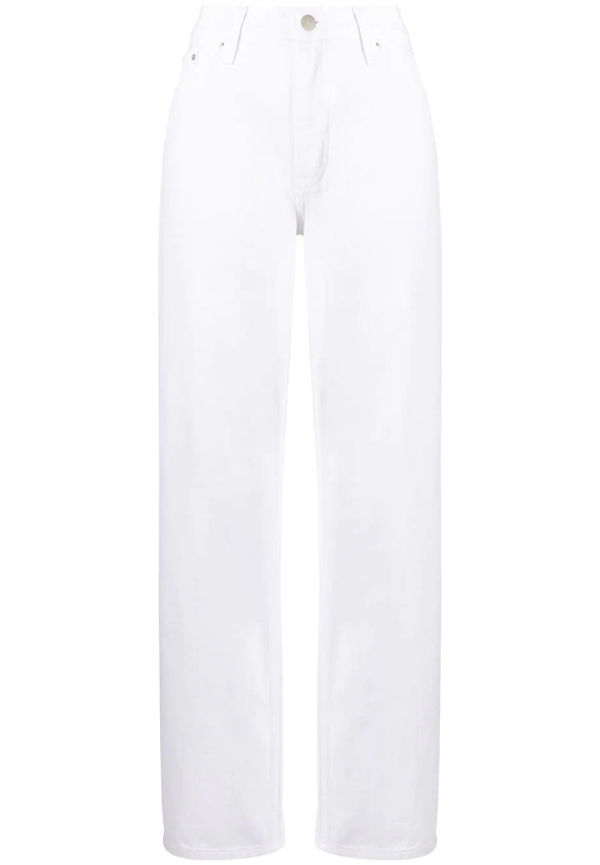 Calvin Klein Jeans straight-jeans med hög midja - Vit