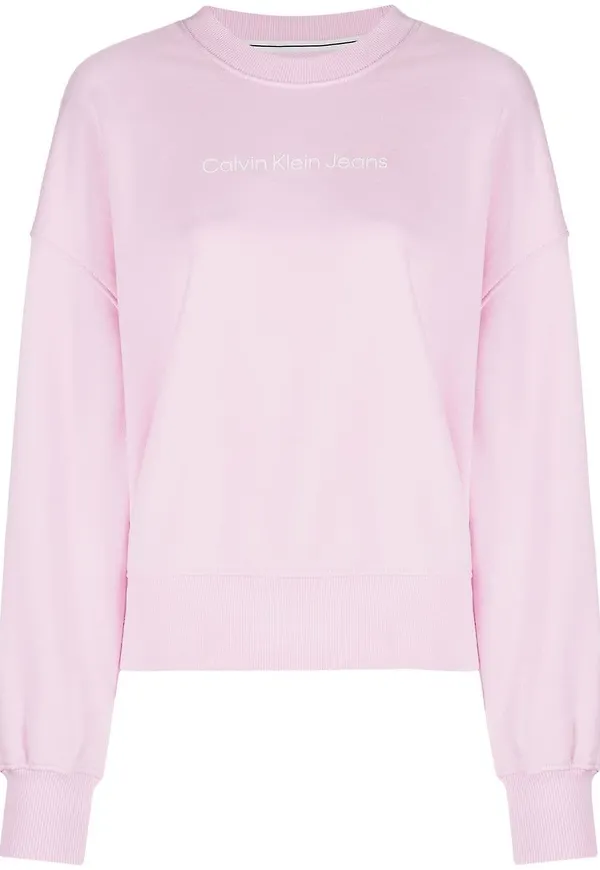 Calvin Klein Jeans sweatshirt med logotyp - Rosa