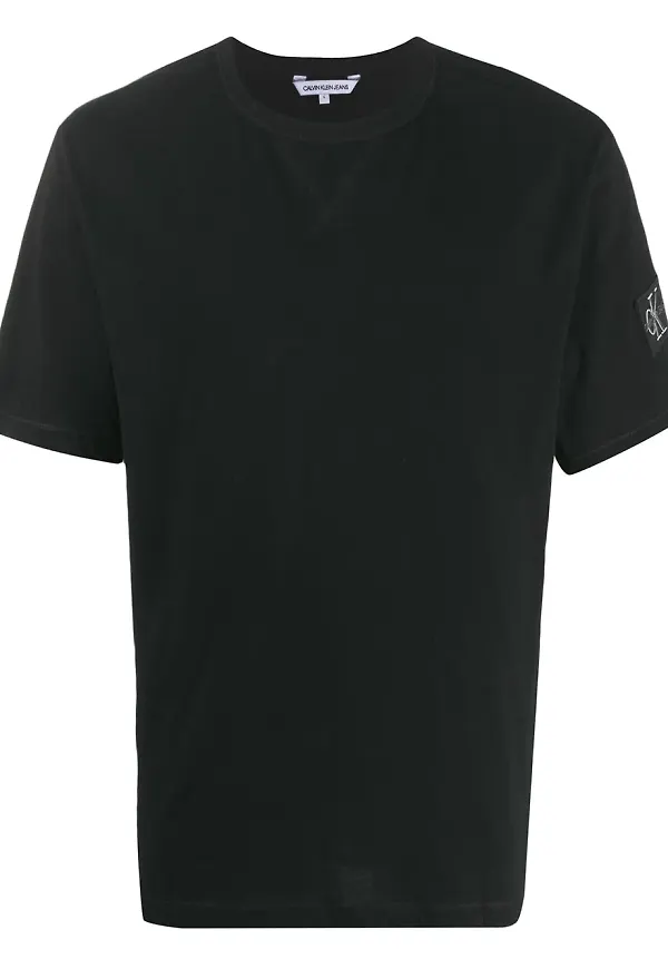 Calvin Klein Jeans t-shirt med rundad hals - Svart