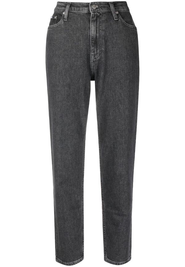 Calvin Klein Jeans tapered-jeans med hög midja - Grå