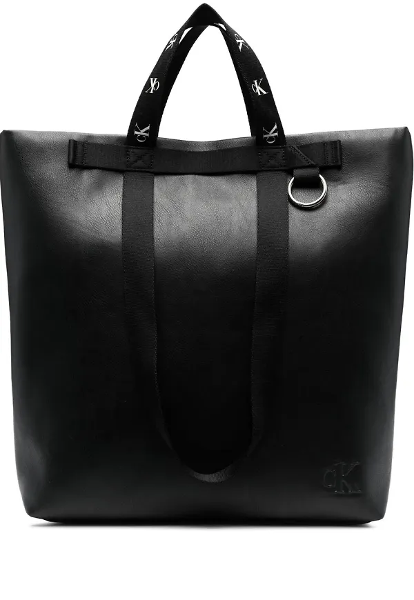 Calvin Klein Jeans totebag med logotyprem - Svart