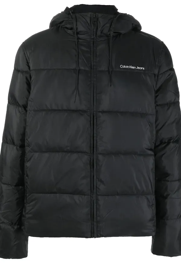 Calvin Klein Jeans vadderad jacka med dragsko - Svart