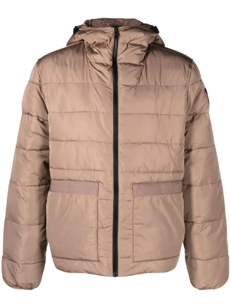 Calvin Klein Jeans vadderad jacka med huva - Brun