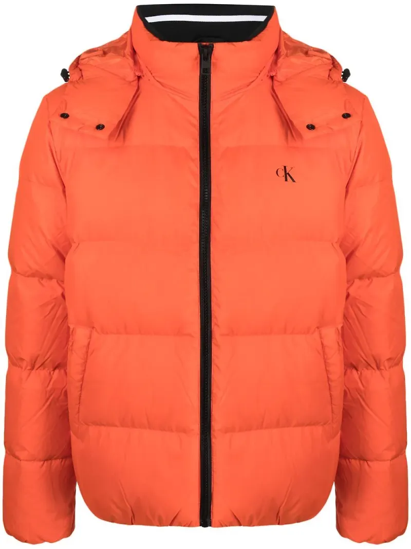Calvin Klein Jeans vadderad jacka med huva - Orange