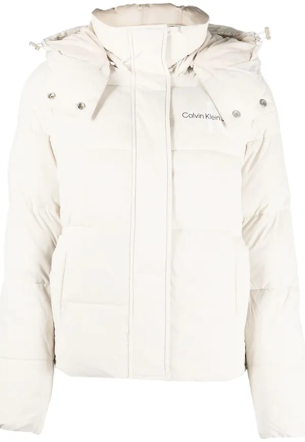 Calvin Klein Jeans vadderad jacka med logotyp - Neutral