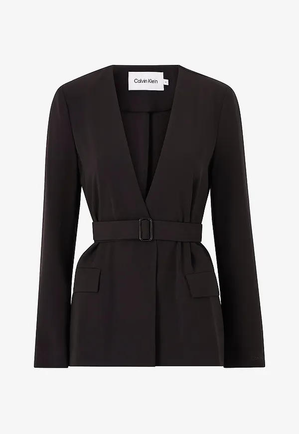 Calvin Klein - Kavaj Structure Twill Blazer - Svart