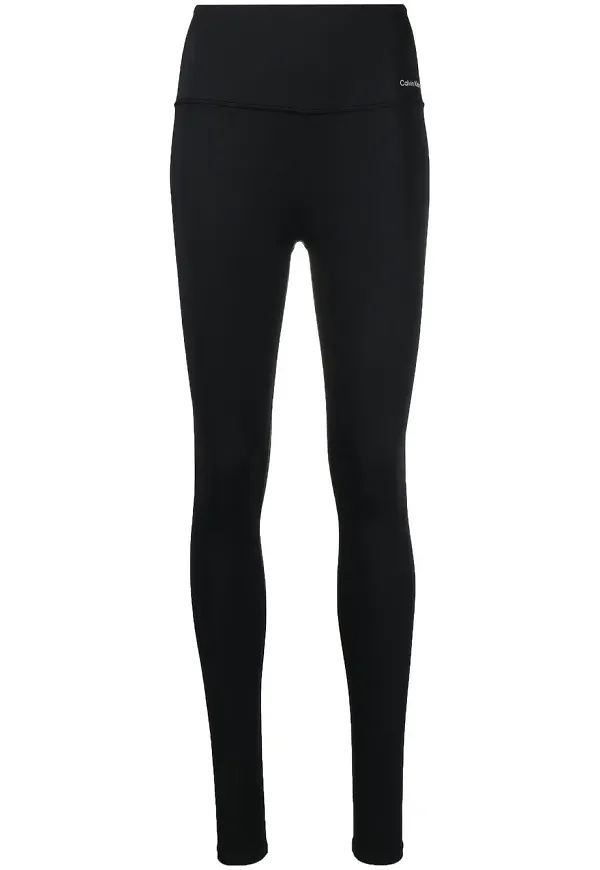 Calvin Klein korta leggings i stretch - Svart