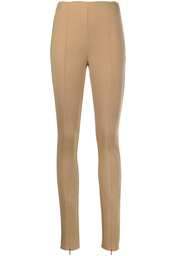 Calvin Klein leggings med dragkedja och broderad logotyp - Neutral