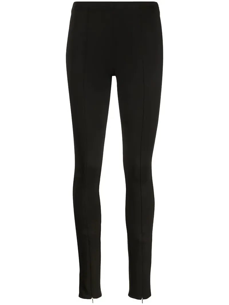 Calvin Klein leggings med dragkedja och broderad logotyp - Svart