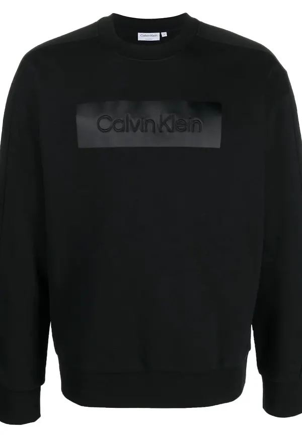 Calvin Klein logo-embroidery cotton-blend T-shirt - Svart